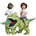 Animal Cartoon Riding T-Rex Inflatable Costume
